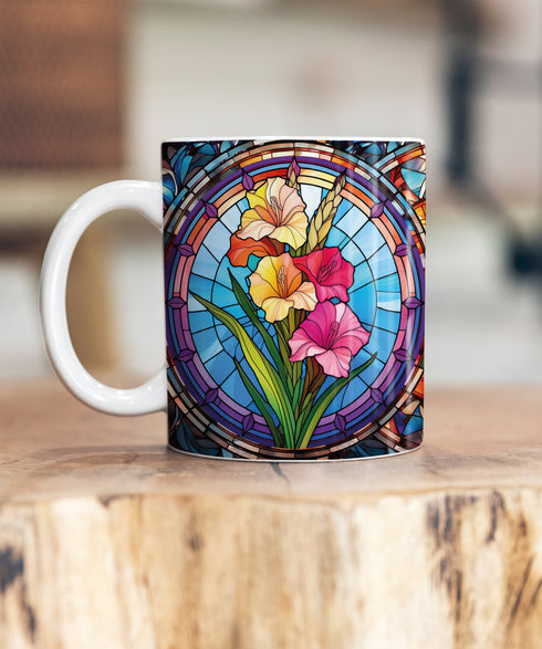 Gladiolus Suncatcher Artwork Ceramic Mug